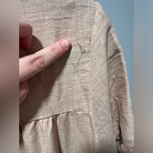 Roolee Taupe Schmidt Ruffle Dress Size XL - Picture 8 of 10